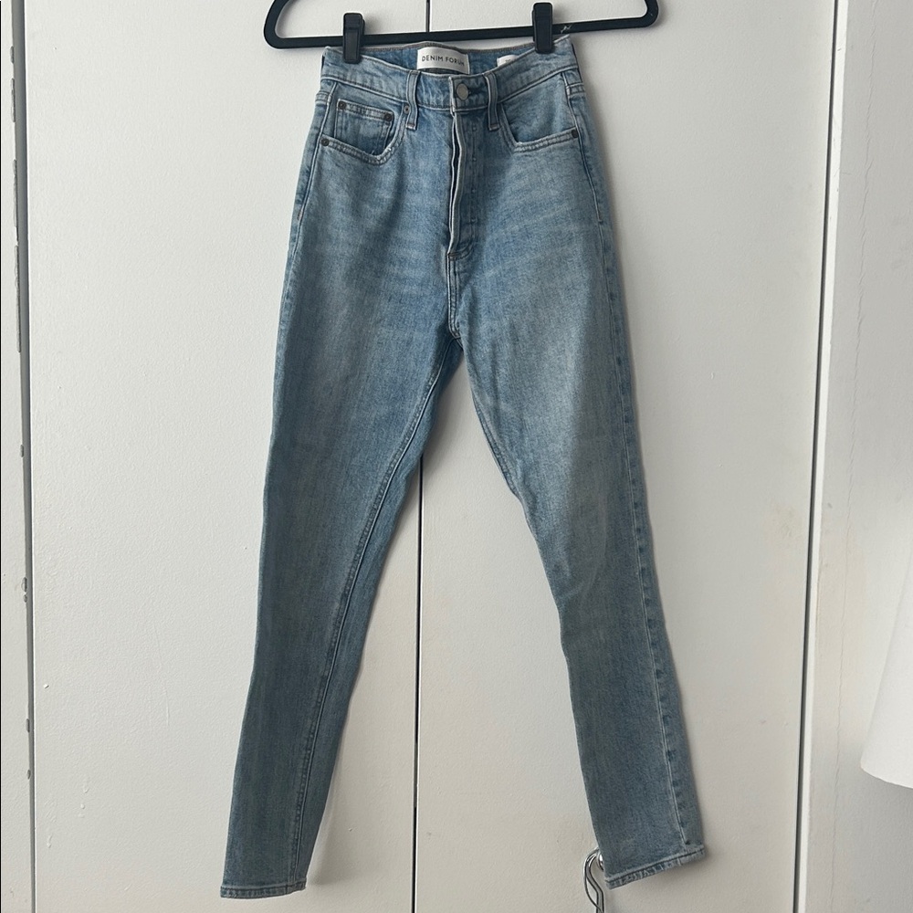 Denim Forum Sky Blue High Rise Jeans